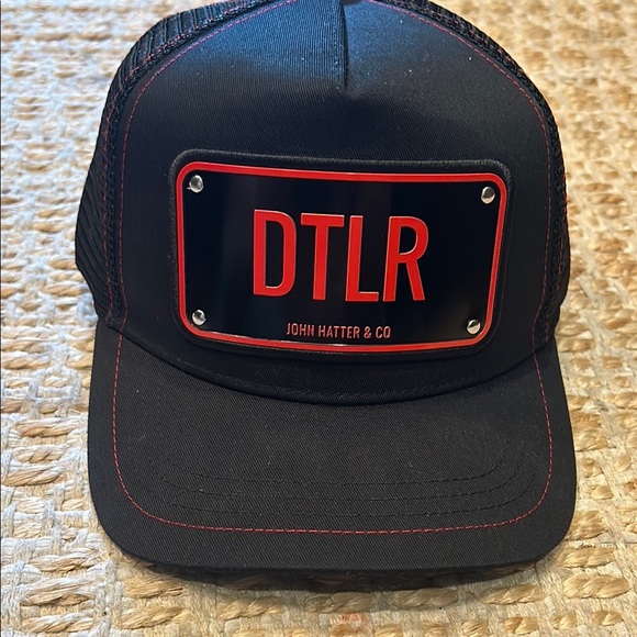 John Hatter Black and Red Trucker Hat by John Hatter & Co - Picture 1 of 7